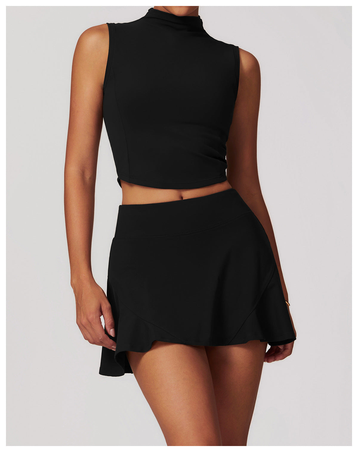High-Waisted Flowy Athletic Skirt
