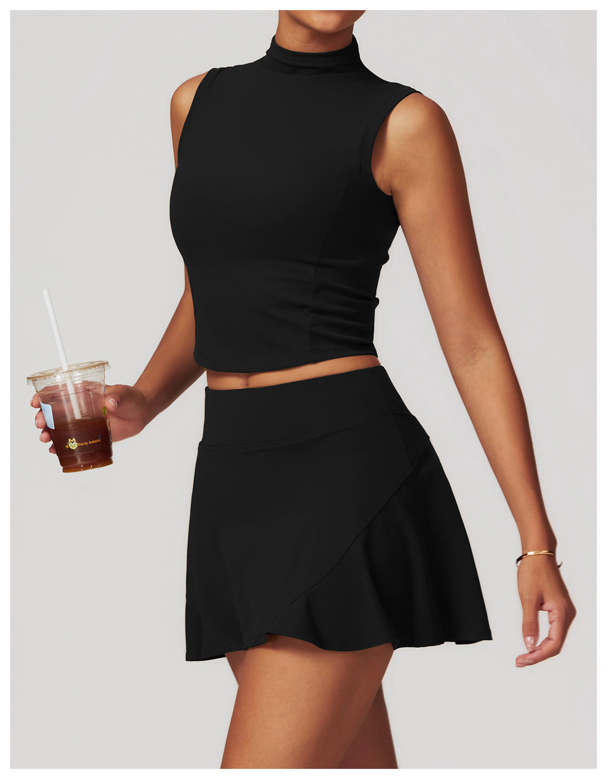 High-Waisted Flowy Athletic Skirt