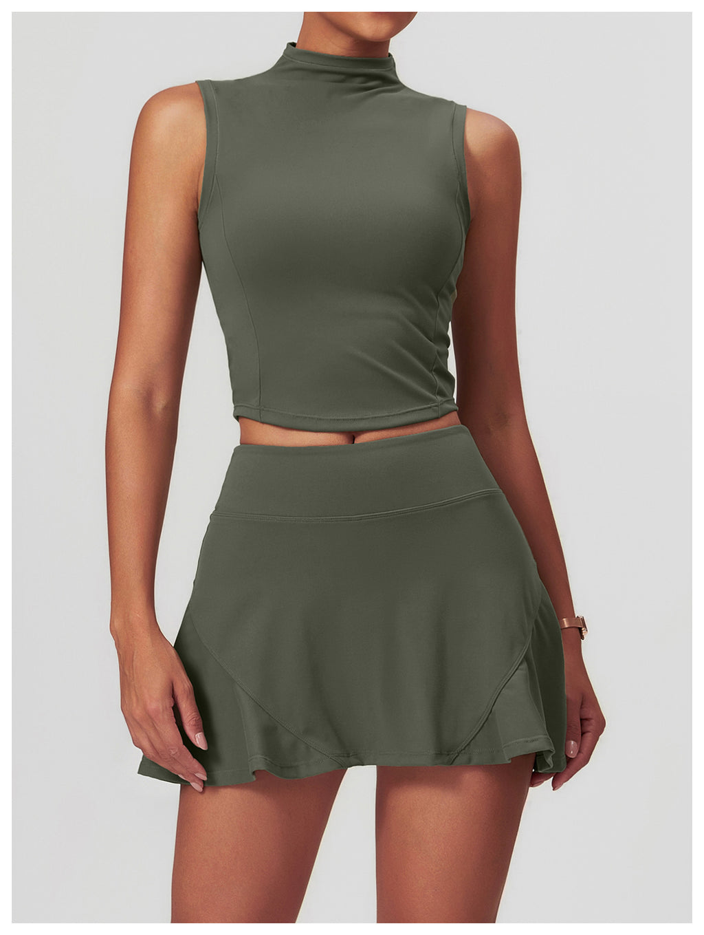 High-Waisted Flowy Athletic Skirt