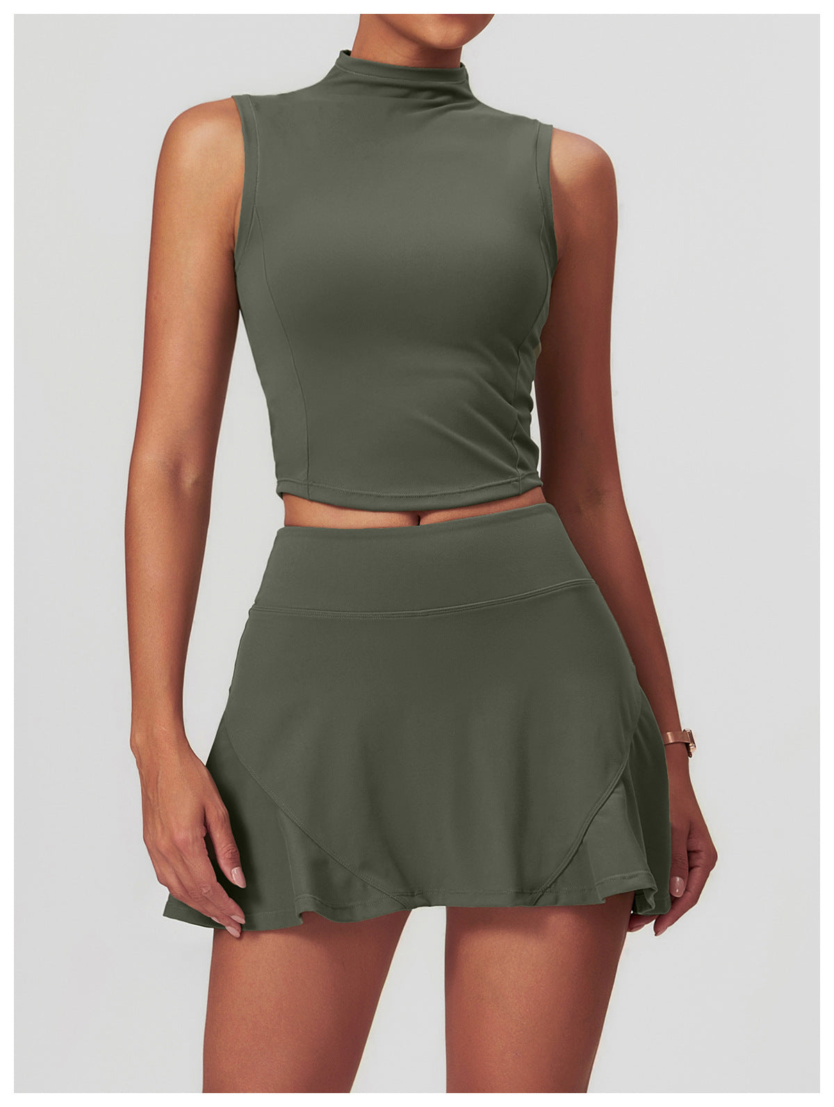 High-Waisted Flowy Athletic Skirt